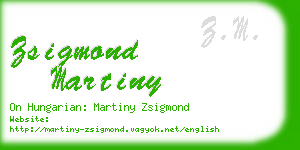 zsigmond martiny business card